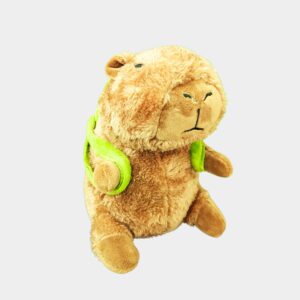 Peluche Capibara con Mochila Verde